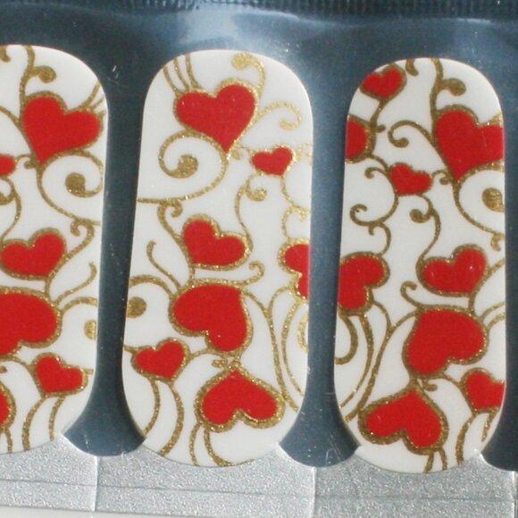 LILY & FOX - GOLDEN LOVE AFFAIR Nail Stickers Wraps Strips Valentine's Day - Picture 3 of 10